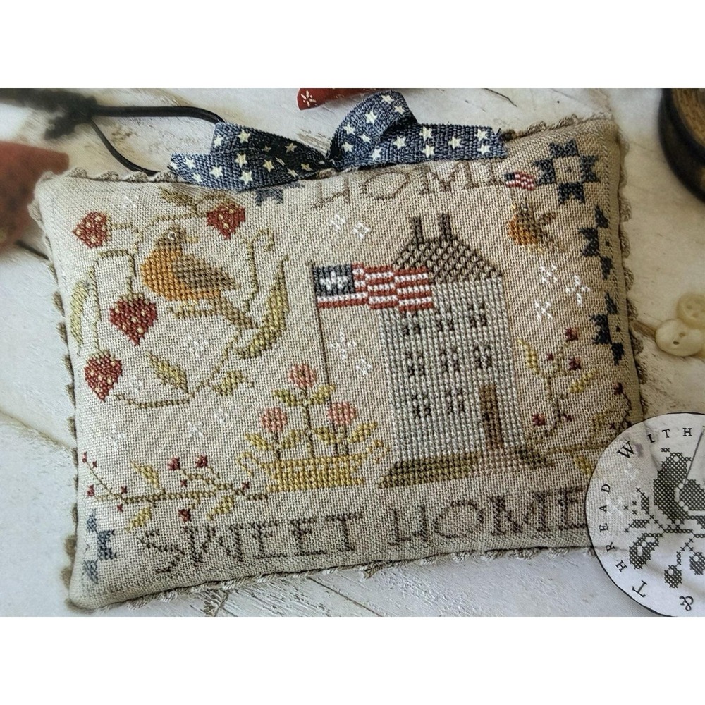 MY HOME SWEET HOME Cross Stitch Pattern With Thy Needle & Thread Brenda Gervais